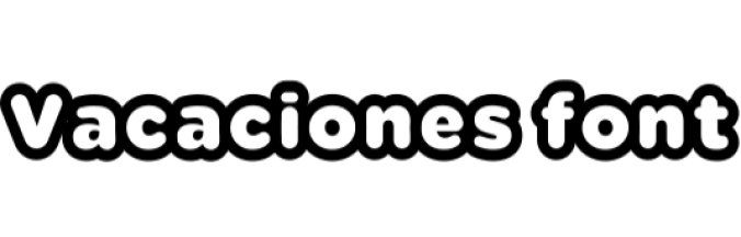 Vacaciones Font Preview