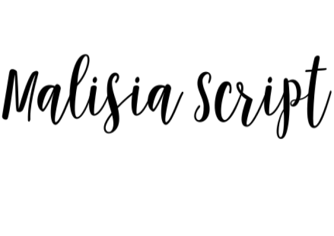 Malisia Script Font Preview