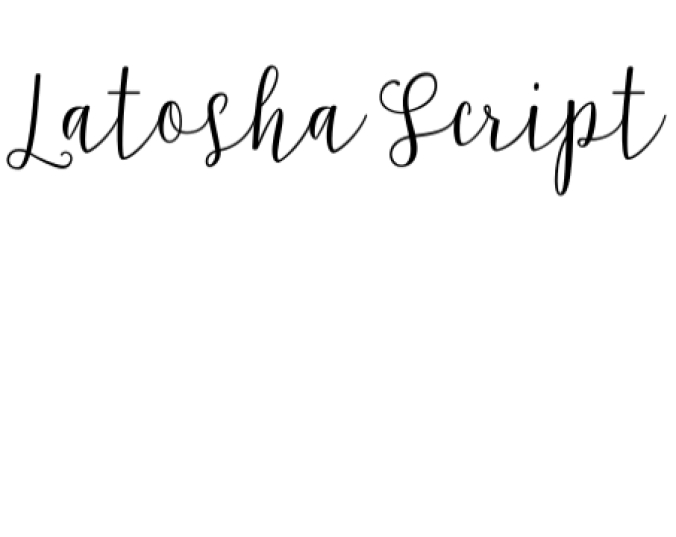 Latosha Script Font Preview