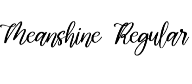 Meanshine Font Preview