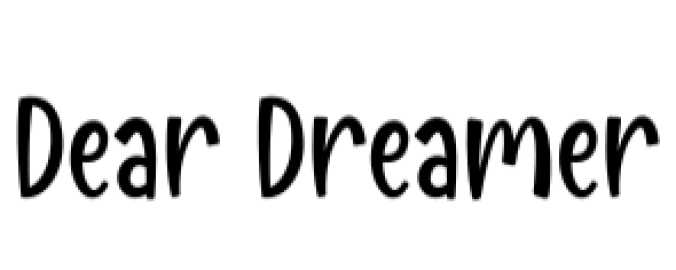 Dear Dreamer Font Preview