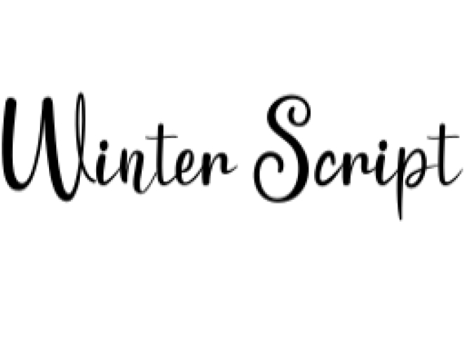 Winter Script Font Preview