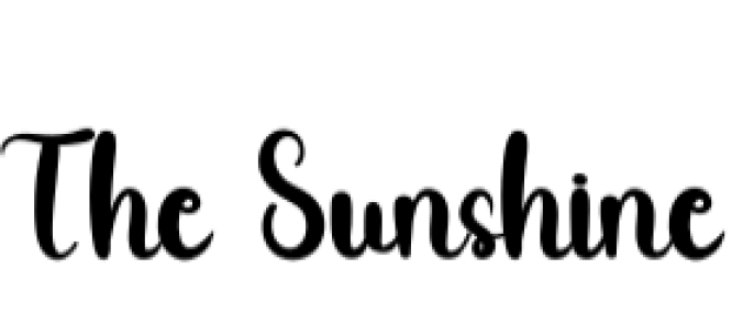 The Sunshine Font Preview