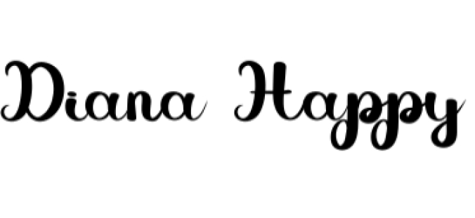 Diana Happy Font Preview