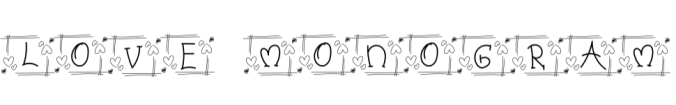 Love Monogram Font Preview