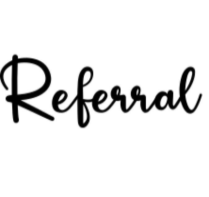 Referral Font Preview