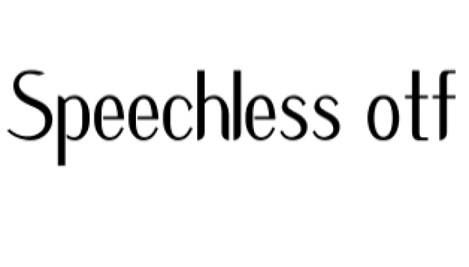 Speechless Font Preview
