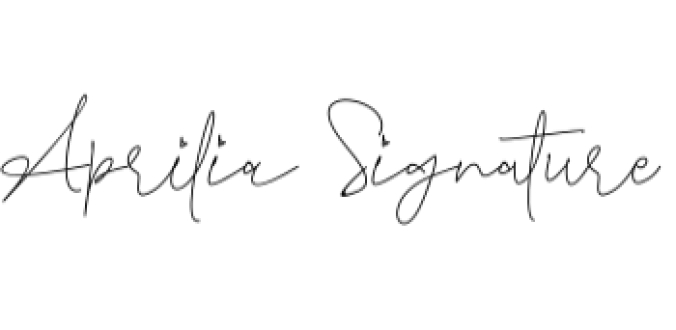 Aprilia Signature Font Preview