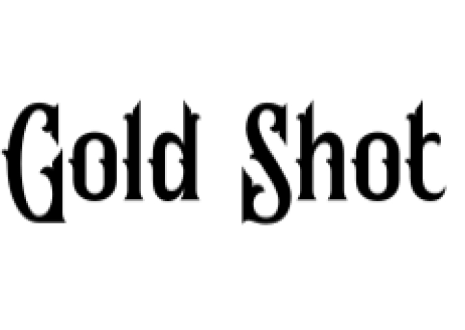 Gold Shot Font Preview