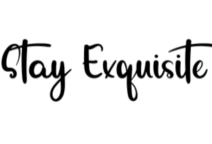 Stay Exquisite Font Preview