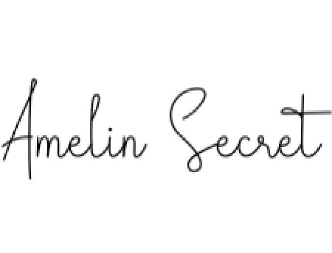 Amelin Secret Font Preview