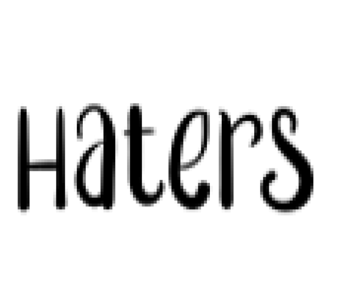 Haters Font Preview