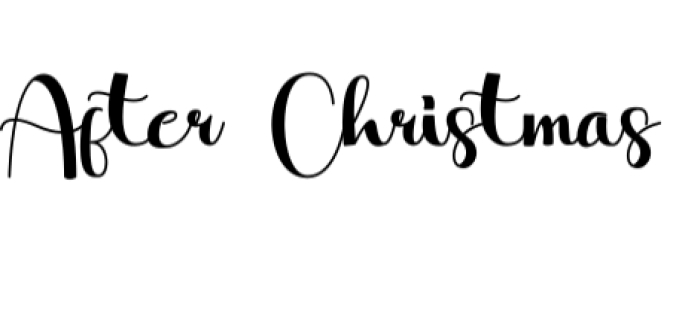 After Christmas Font Preview