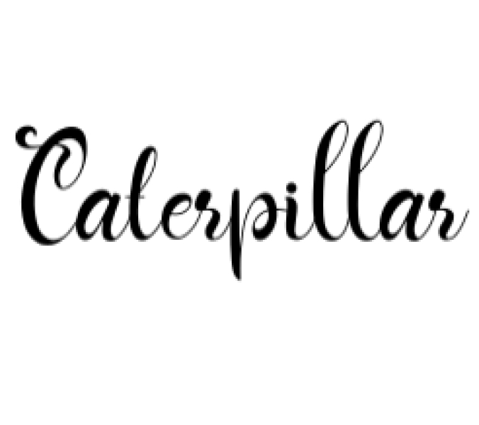 Caterpillar Script Font Preview
