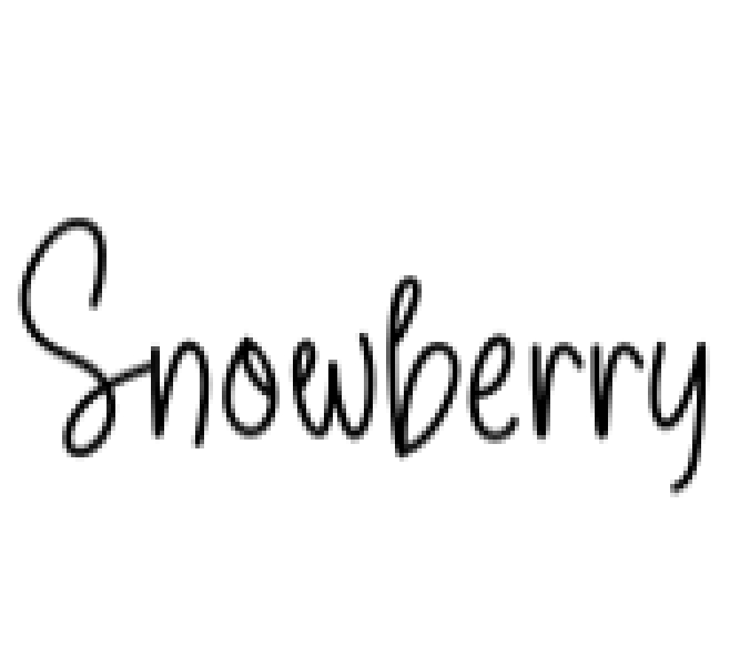 Snowberry Font Preview