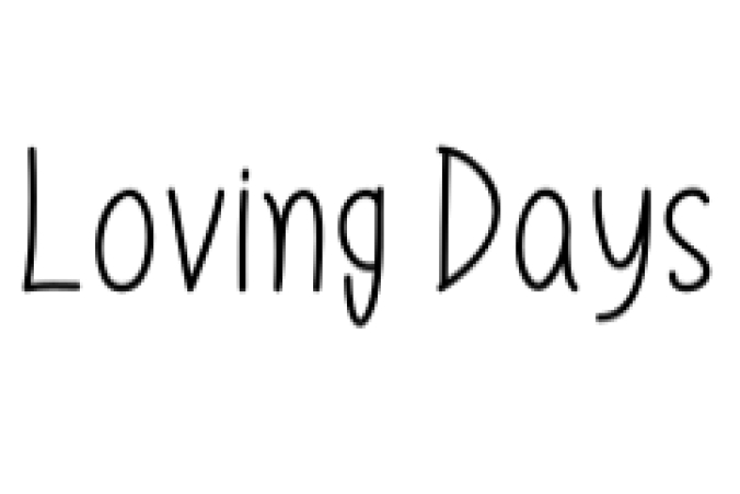 Loving Days Font Preview