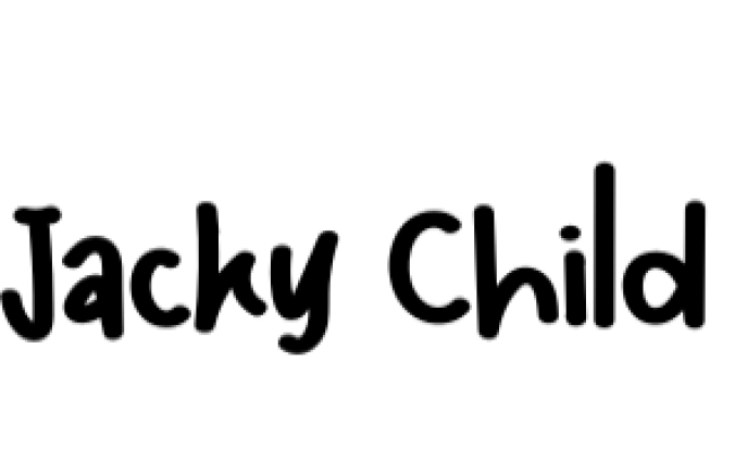 Jacky Child Font Preview