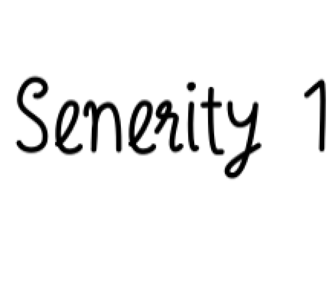 Senerity Font Preview