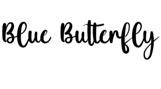 Blue Butterfly Font Preview
