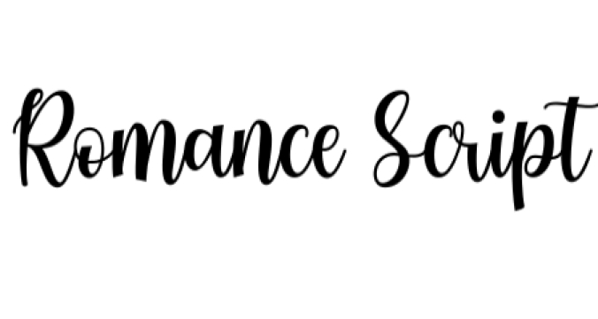 Romance Script Font Preview