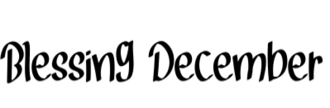 Blessing December Font Preview