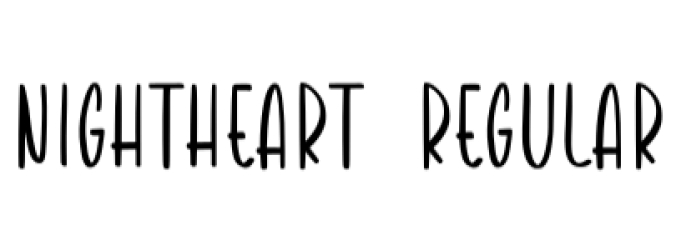 Nightheart Font Preview