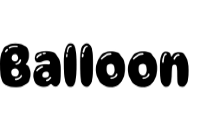 Balloon Font Preview