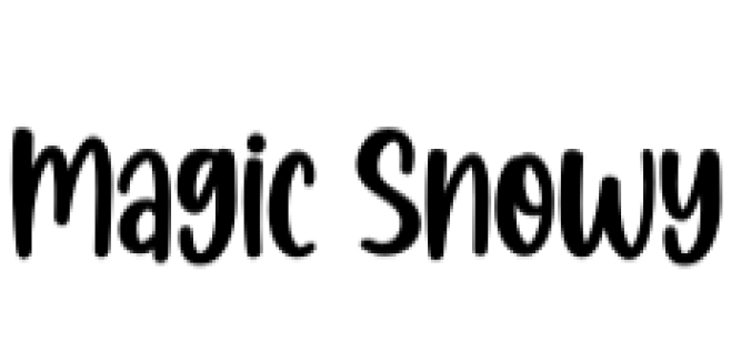Magic Snowy Font Preview