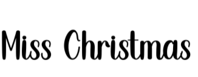 Miss Christmas Font Preview