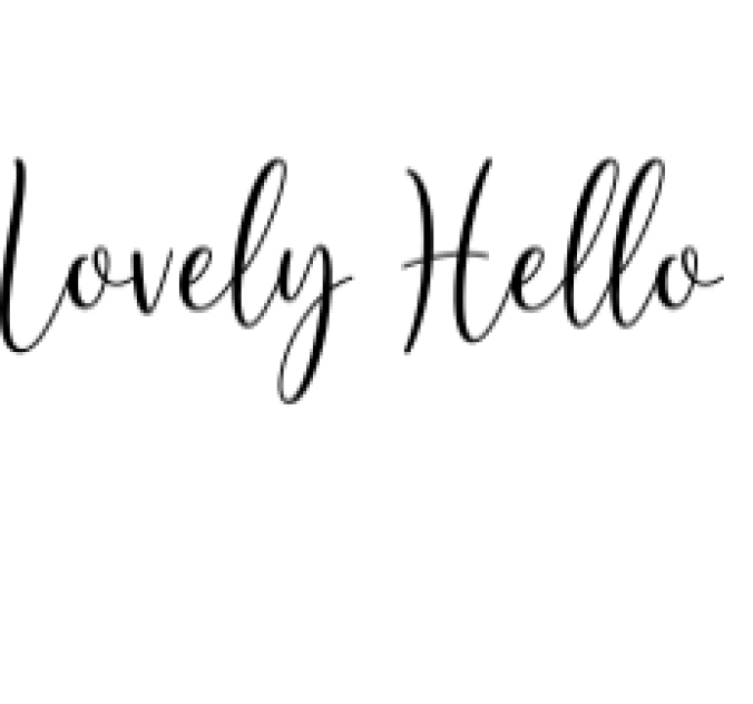 Lovely Hello Font Preview