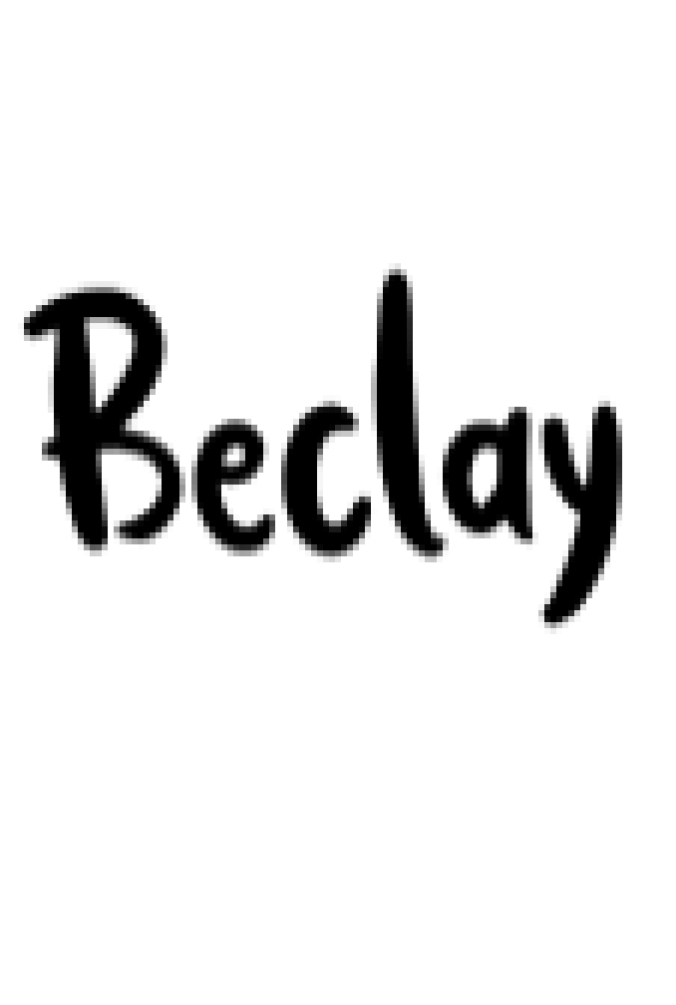 Beclay Font Preview