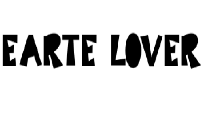 Earte Lover Font Preview