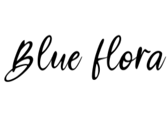 Blue Flora Font Preview