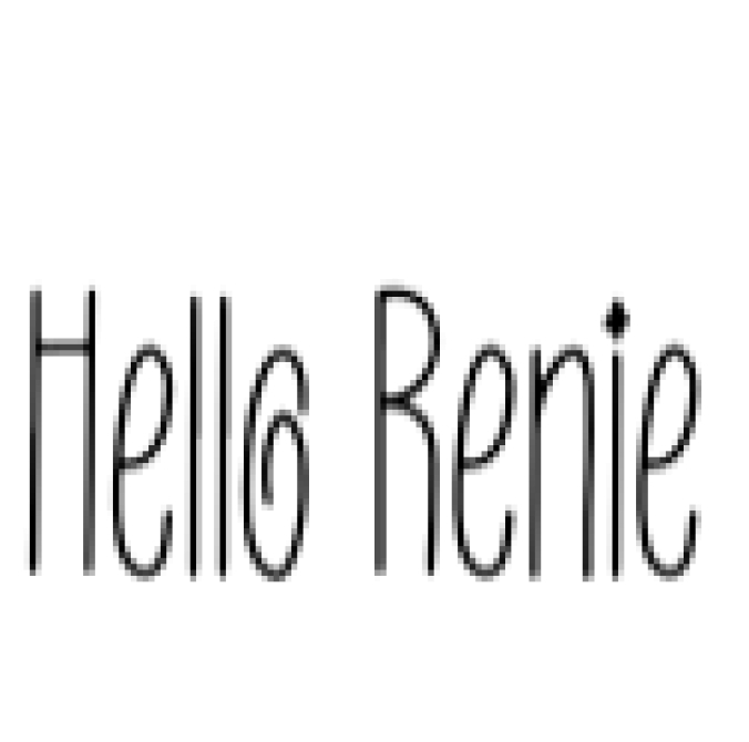 Hello Renie Font Preview