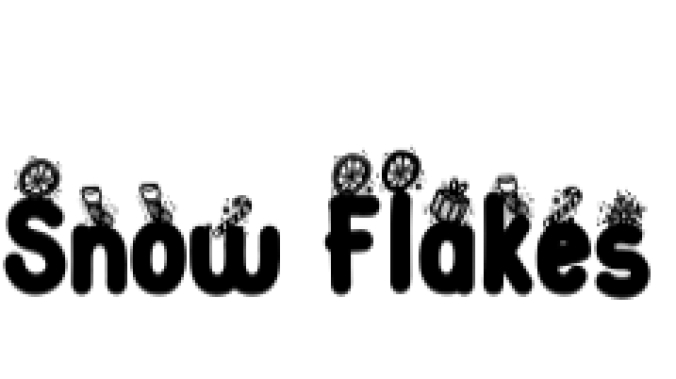 Snow Flakes Font Preview