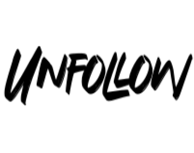 Unfollow Font Preview