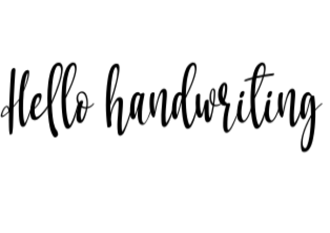 Hello Handwritten Font Preview