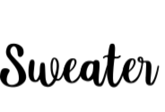 Sweater Font Preview
