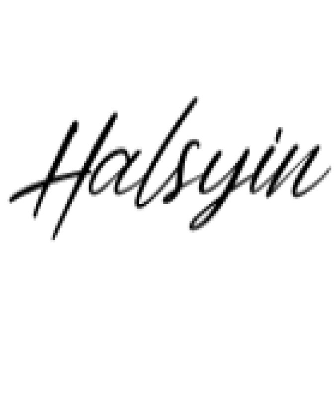 Halsyin Font Preview