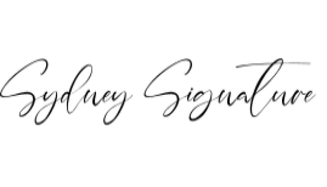 Sydney Signature Font Preview