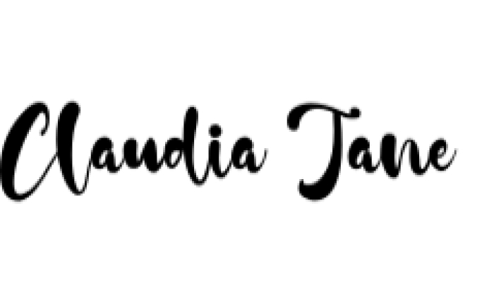 Claudia Jane Font Preview