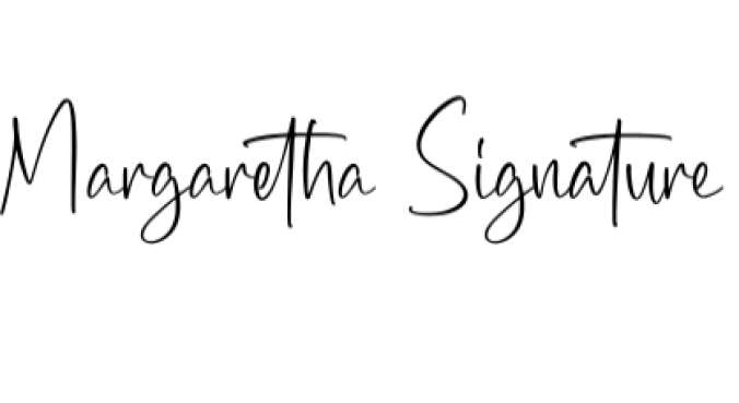 Margaretha Signature Font Preview