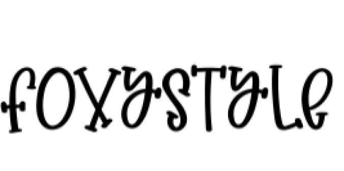 Foxy Style Font Preview