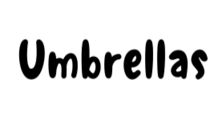 Umbrellas Font Preview