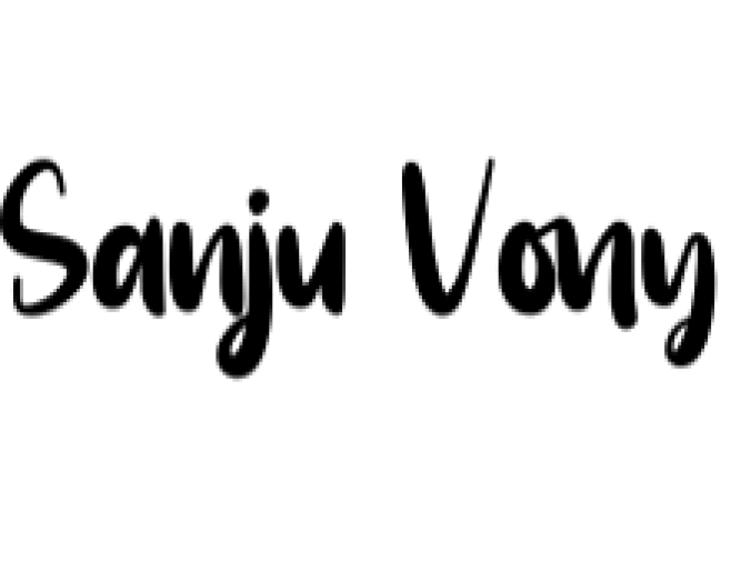 Sanju Vony Font Preview