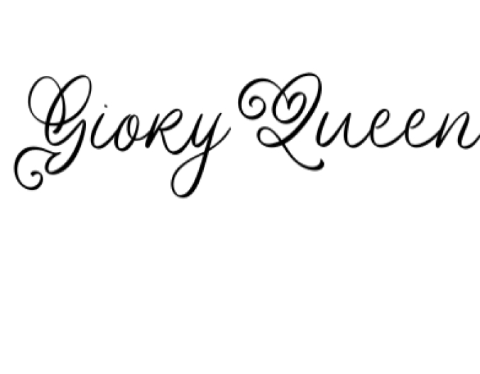 Giory Queen Font Preview