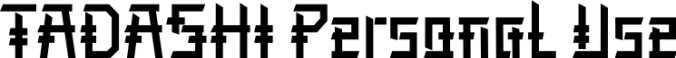TADASHI Font Preview