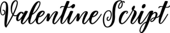 Valentine Scrip Font Preview