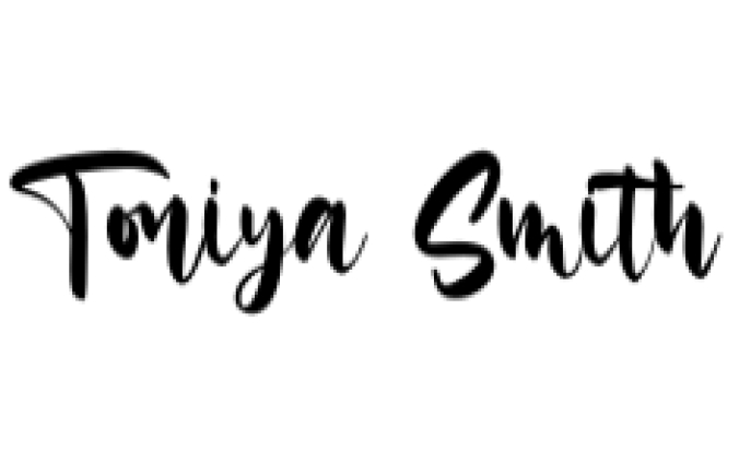 Toniya Smith Font Preview