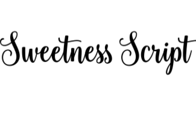 Sweetness Script Font Preview